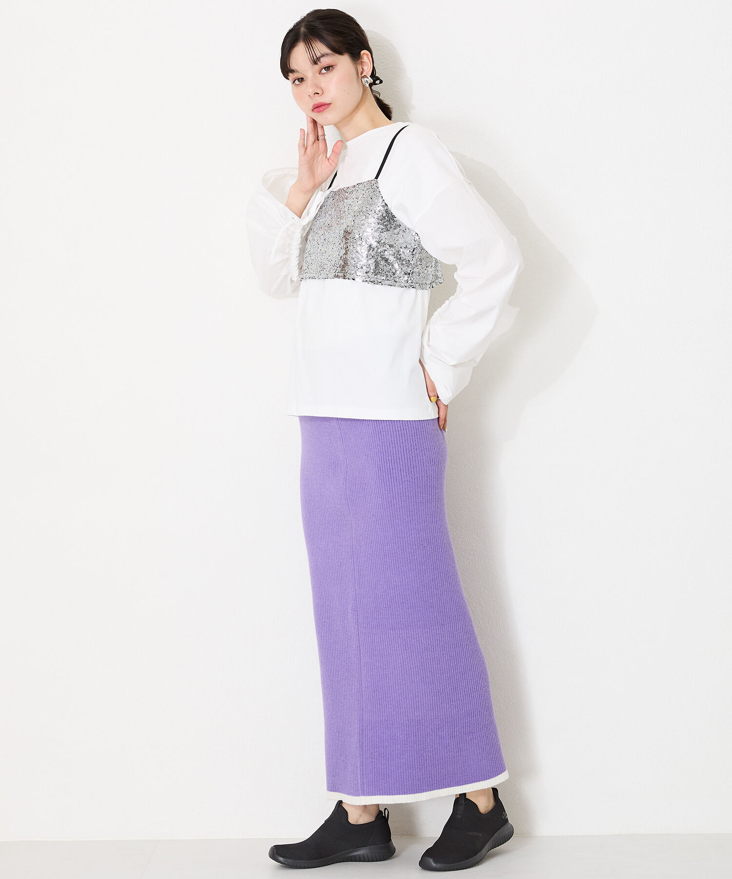 ORiental TRaffic「【累計19万足突破 】 ニット スニーカー /3709 柔らかい 伸縮性 軽量」|スニーカー|