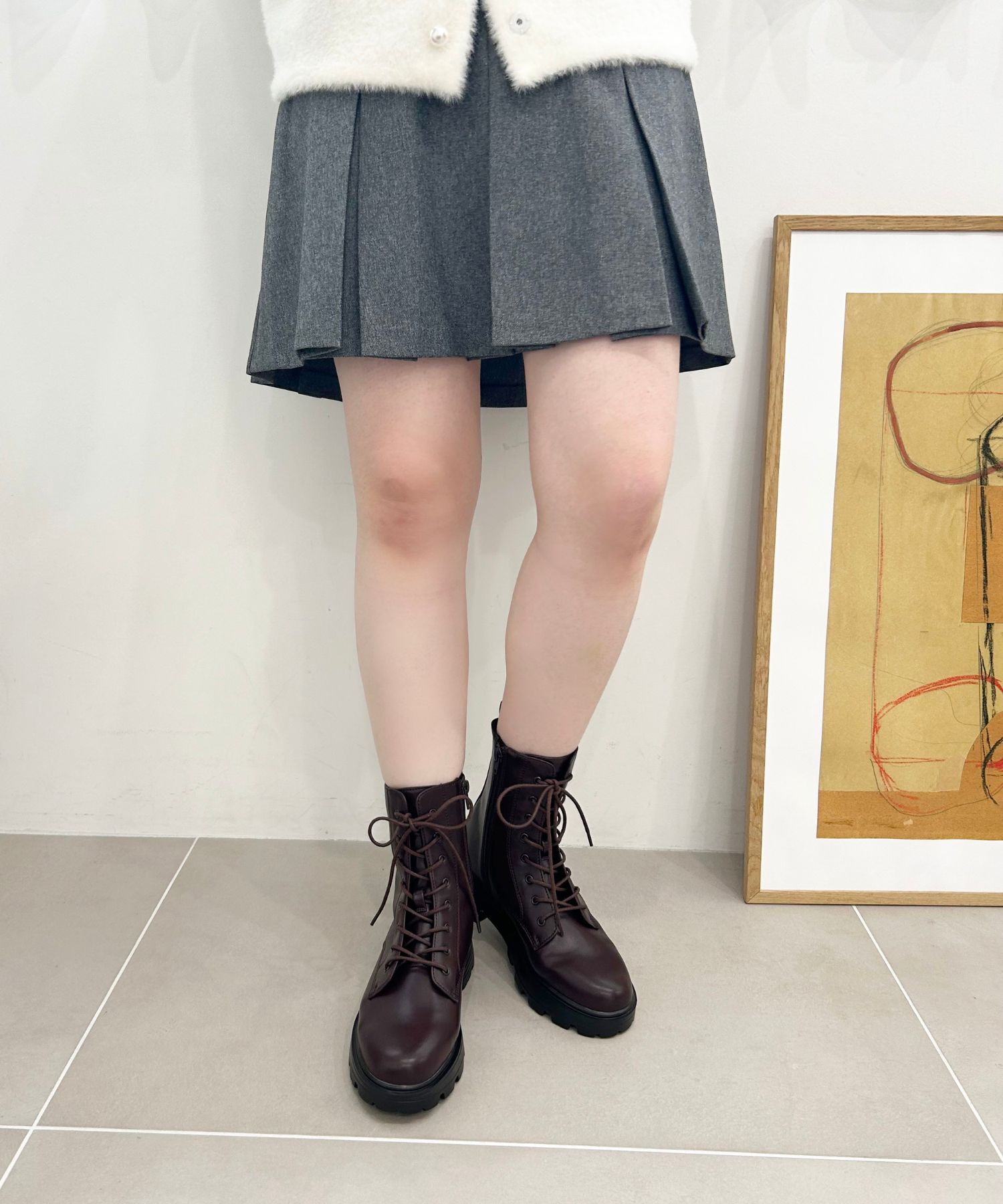 ORiental TRaffic「レースアップ 厚底 ブーツ /41401」|ショートブーツ|