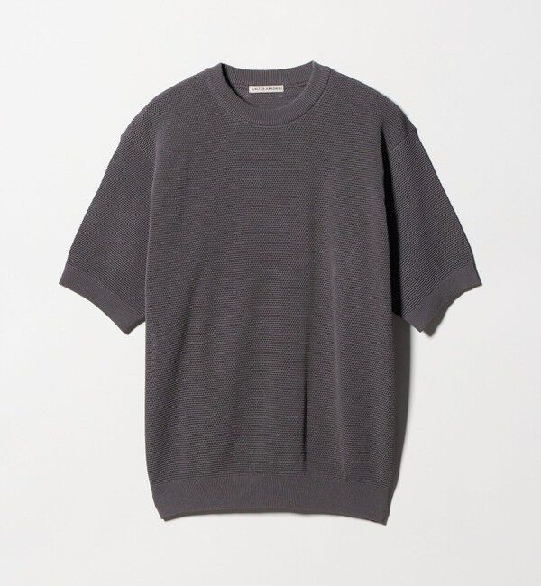UNITED ARROWS「シャーリーカーン バーズアイ ショートスリーブ クルーネック ニットTシャツ」|ニット・セーター|