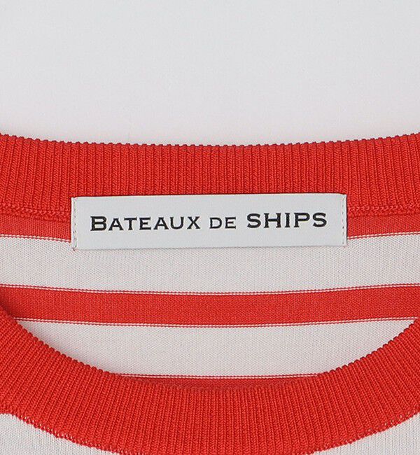 SHIPS「BATEAUX DE SHIPS: スーピマコットン 18ゲージ ボーダー クルーネック ニット」|ニット・セーター|