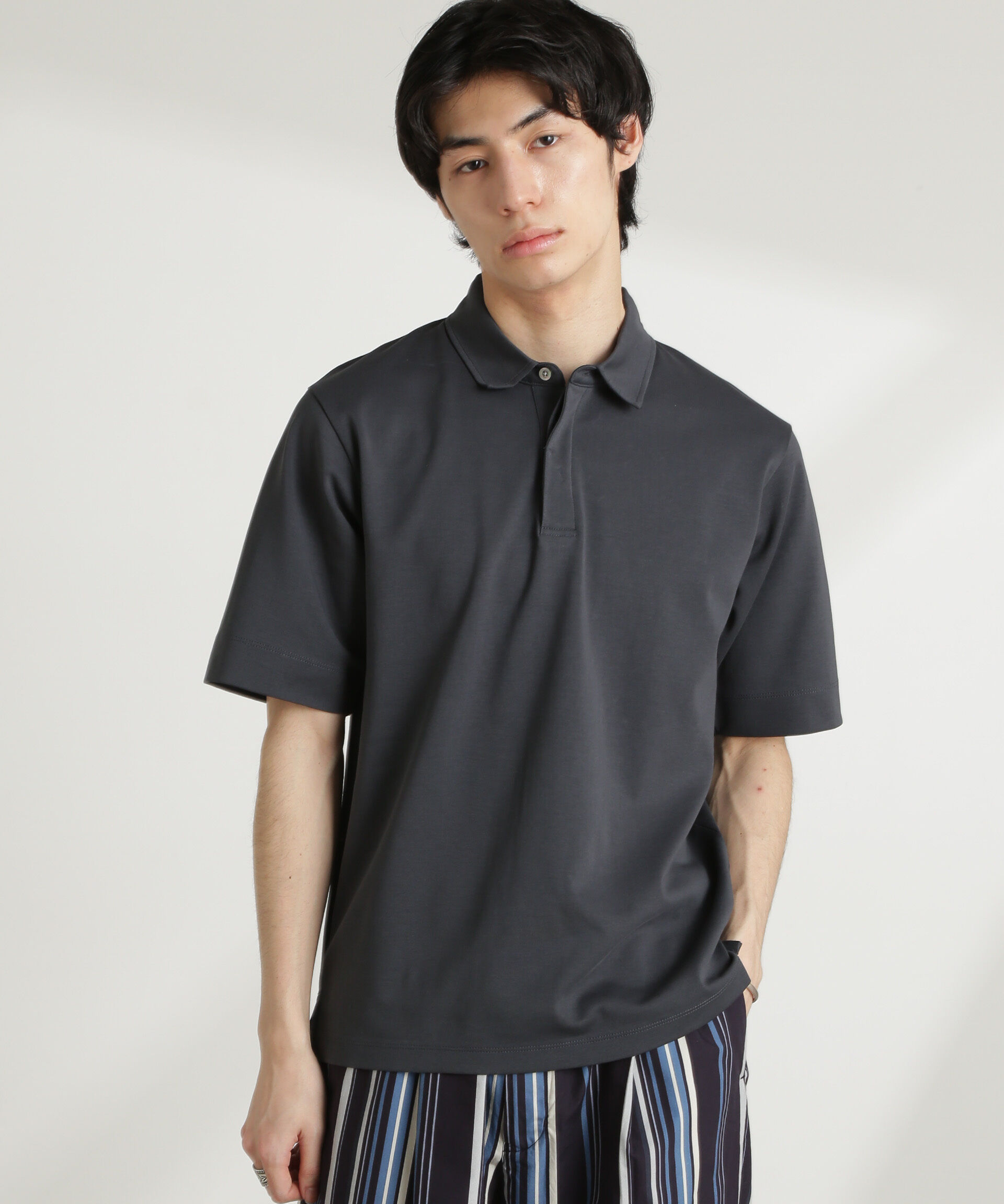 nano･universe「ダブルスムース比翼ポロ」|Tシャツ・カットソー|