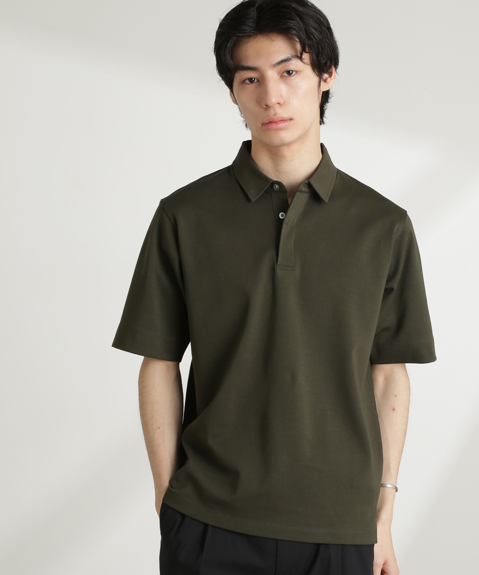 nano･universe「ダブルスムース比翼ポロ」|Tシャツ・カットソー|