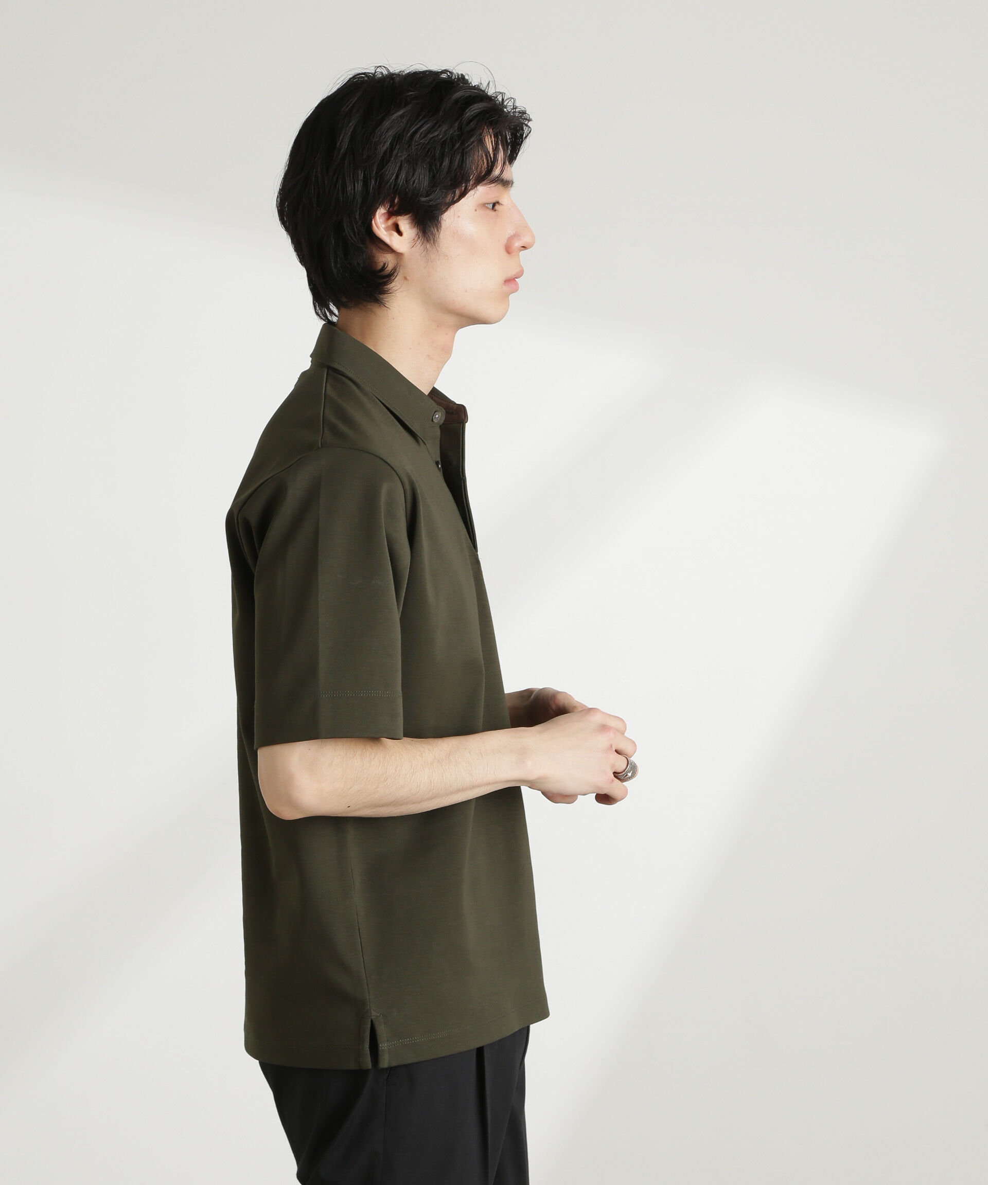 nano･universe「ダブルスムース比翼ポロ」|Tシャツ・カットソー|