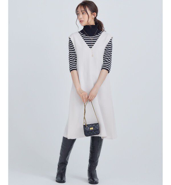 組曲「ライトダブルクロス ジャンパーワンピース」|ジャンパースカート|