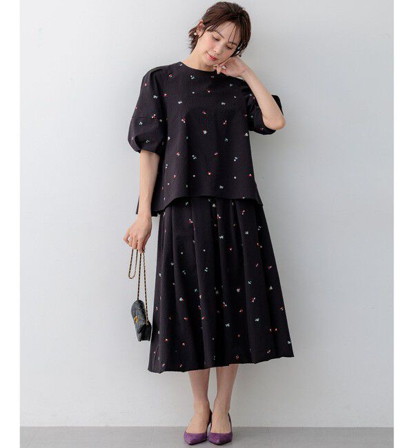 組曲「【WEB限定】ミニフラワーエンブロイダリー ブラウス」|シャツ・ブラウス|