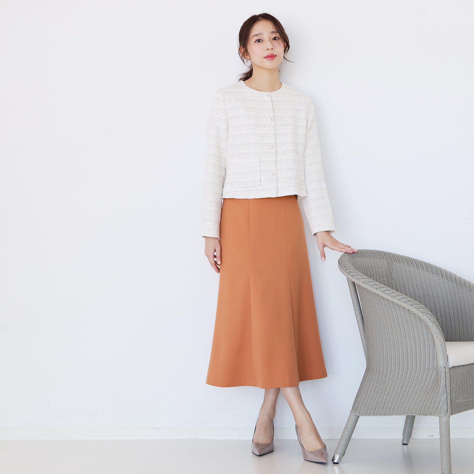 COUP DE CHANCE「【手洗い可／日本製／ウエスト後ろゴム仕様】マーメイドシルエットのスカート」|スカート|