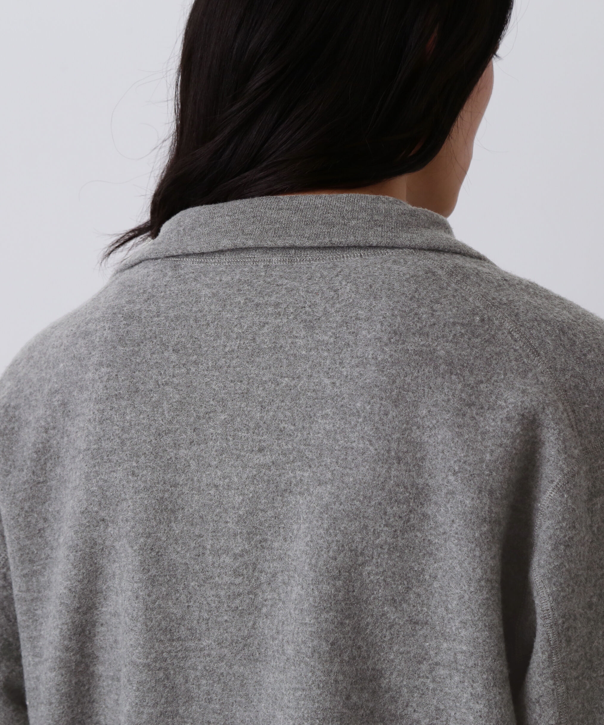 YLEVE 「YLEVE / ULTRAFINE MERINO MILLED WOOL KNIT HALF ZIP PULL OVER」|ニット・セーター|