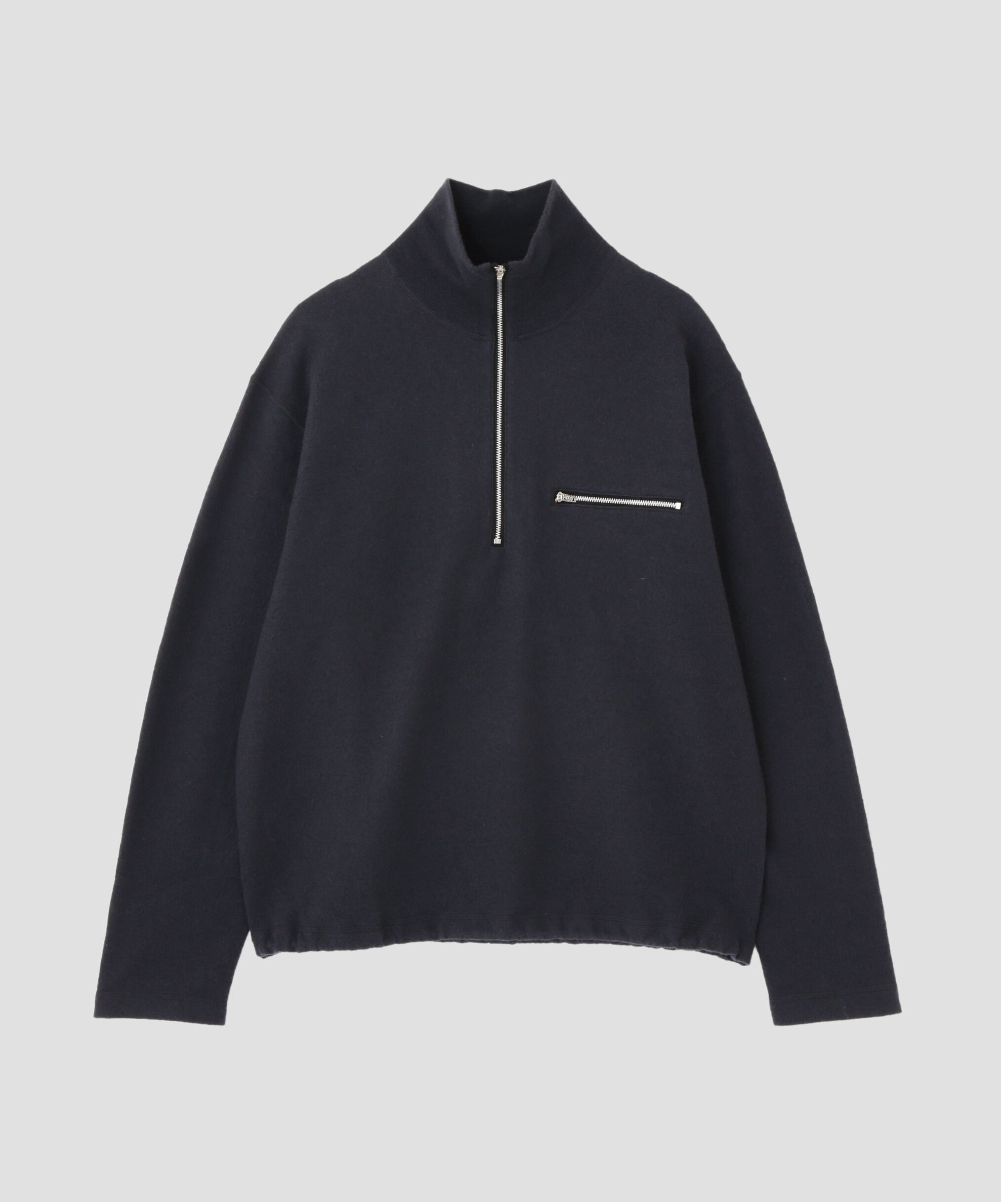 YLEVE 「YLEVE / ULTRAFINE MERINO MILLED WOOL KNIT HALF ZIP PULL OVER」|ニット・セーター|
