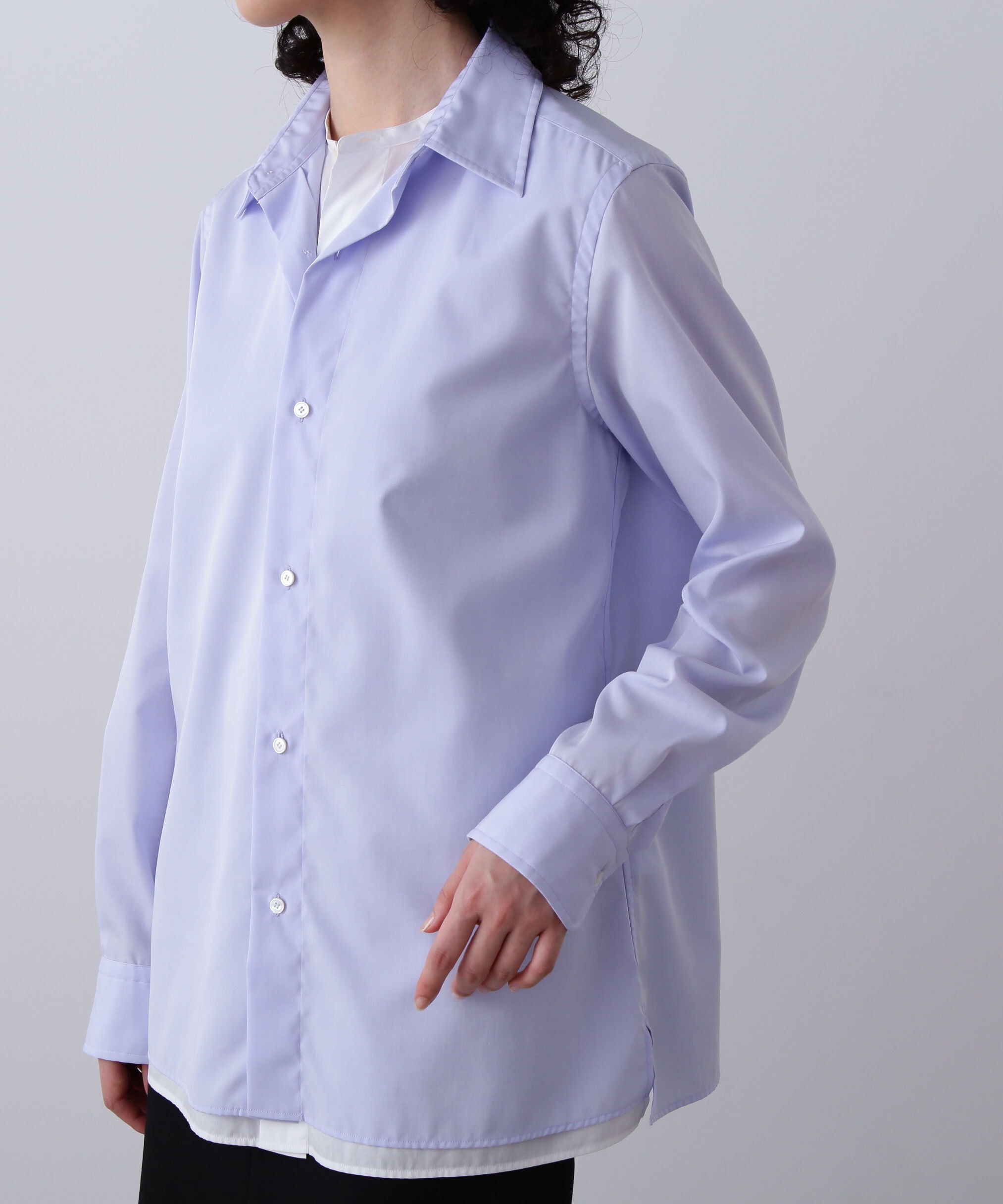 YLEVE 「YLEVE / COTTON BROAD CLOTH LAYERED SHIRT」|シャツ・ブラウス|