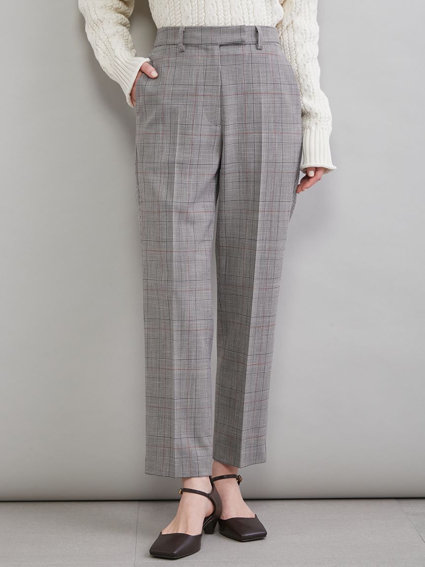 Mila Owen「後ろゴムテーパードチェックパンツ」|チノ|CHECK