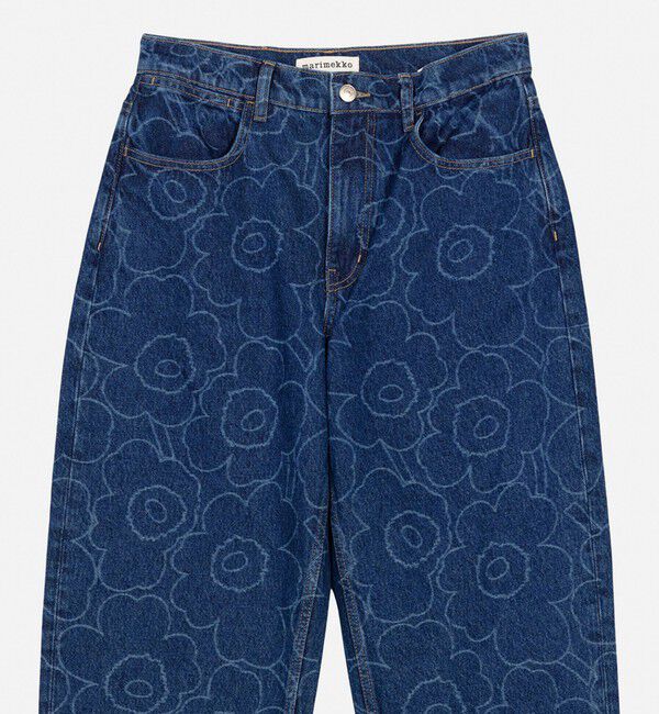 Marimekko「【日本・フィンランド限定】Maridenim Barrel Piirto Unikko ジーンズ」|チノ|