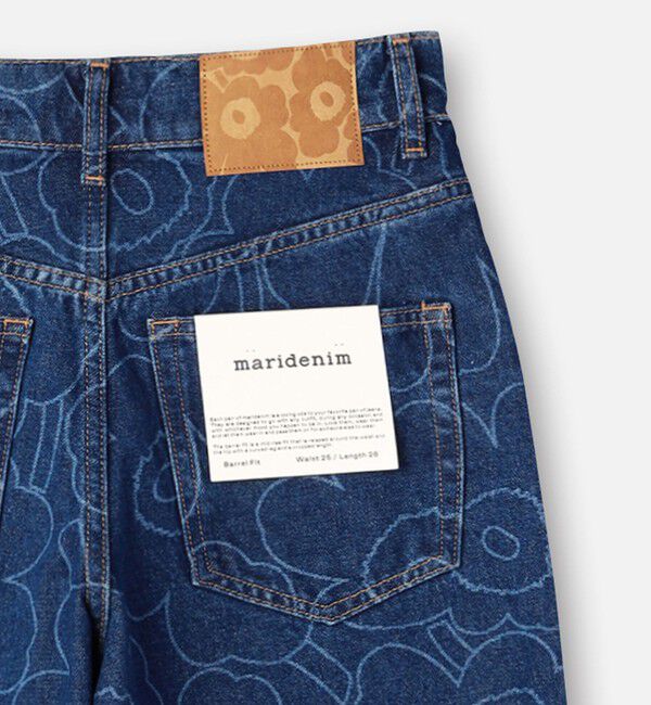 Marimekko「【日本・フィンランド限定】Maridenim Barrel Piirto Unikko ジーンズ」|チノ|