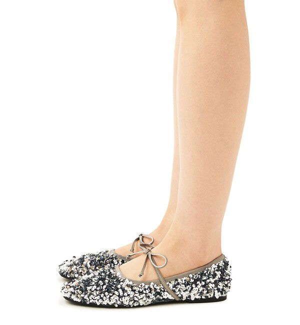 SY UNITED ARROWS「＜SY＞スパンコールバレエ フラット10●&uarr;」|バレエシューズ|