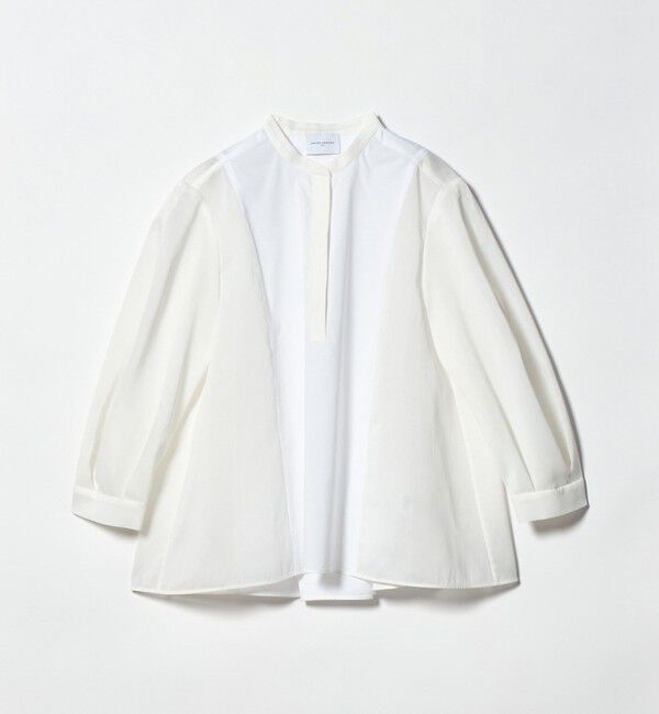 UNITED ARROWS「シアー コンビ フレア シャツ」|シャツ・ブラウス|