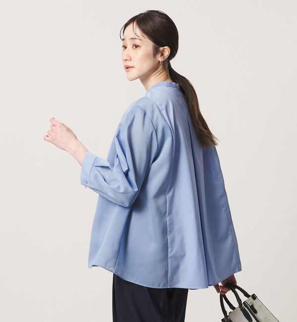 UNITED ARROWS「シアー コンビ フレア シャツ」|シャツ・ブラウス|