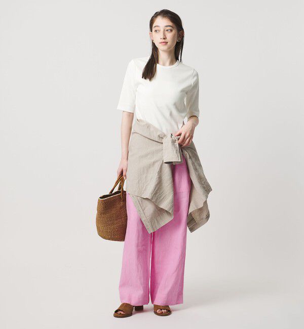 UNITED ARROWS「５分袖 コットン フライス Tシャツ」|Tシャツ・カットソー|