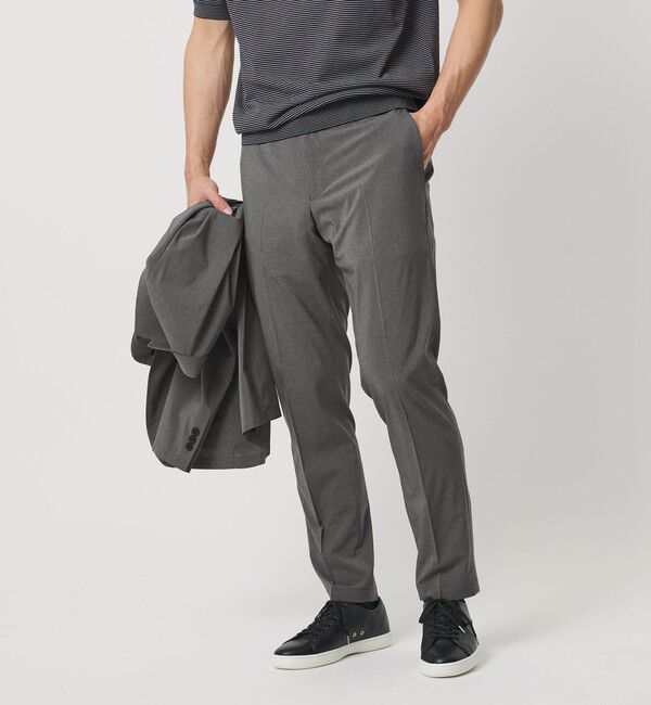 UNITED ARROWS「ライトパーテックス ノープリーツ パンツ UA COZY ウォッシャブル 2WAYストレッチ」|スラックス|