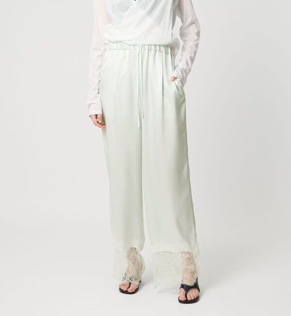 AEWEN MATOPH「＜AEWEN MATOPH＞サテンレース コンビイージーパンツ」|その他|LIME