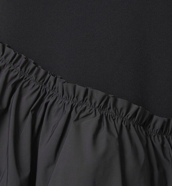 UNITED ARROWS green label relaxing「ドッキング ペプラム ショートスリーブ ニット プルオーバー ウォッシャブル」|ニット・セーター|