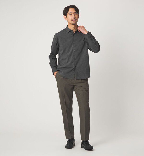UNITED ARROWS green label relaxing「【WEB限定】JUST fit ウールライク シャツ -横ストレッチ-」|シャツ・ブラウス|