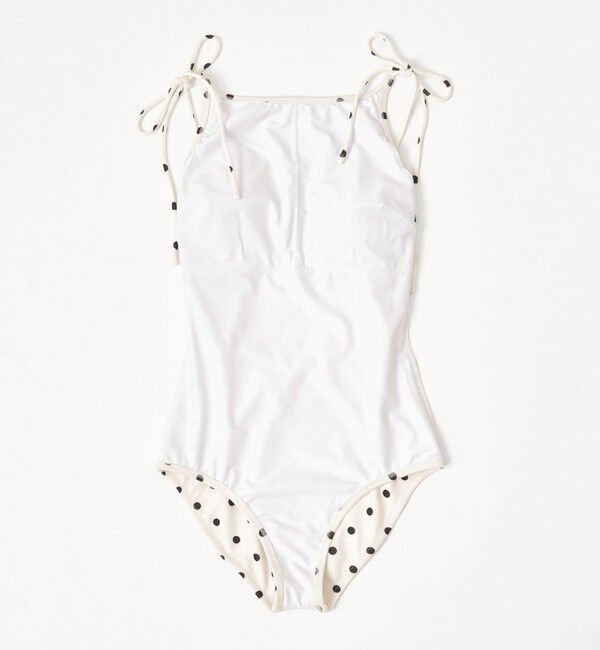 UNITED ARROWS green label relaxing「ハイネックWリボン ドット柄 ワンピース スイムウェア / 水着」|その他|