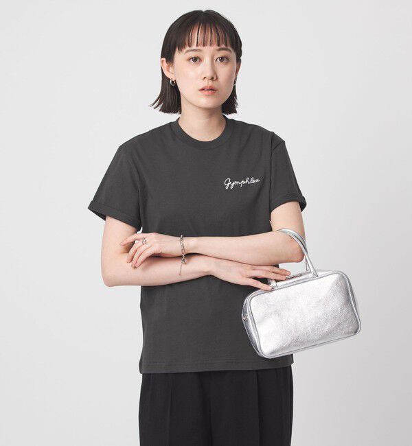 UNITED ARROWS green label relaxing「＜Gymphlex＞ショートスリーブ エンブロイダリー Tシャツ」|Tシャツ・カットソー|DK.GRAY