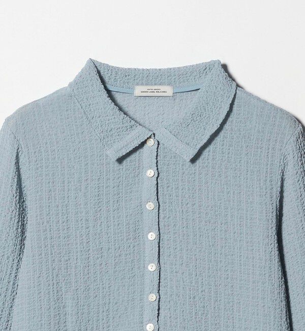 UNITED ARROWS green label relaxing「【WEB限定】＜at ease＞シアー サッカーライク エリツキ プルオーバー カットソー」|Tシャツ・カットソー|