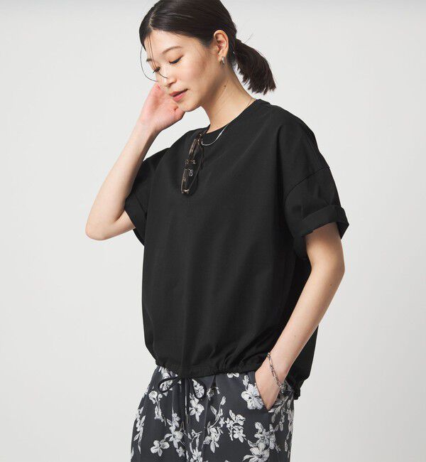 UNITED ARROWS green label relaxing「【WEB限定】＜at ease＞ドロスト カットソー 接触冷感 UVカット 遮熱」|Tシャツ・カットソー|