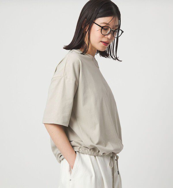 UNITED ARROWS green label relaxing「【WEB限定】＜at ease＞ドロスト カットソー 接触冷感 UVカット 遮熱」|Tシャツ・カットソー|