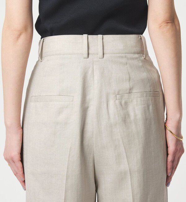 UNITED ARROWS green label relaxing「［size SHORT/TALLあり］ライト リネンライク ストレート パンツ UVカット 通気性」|スラックス|