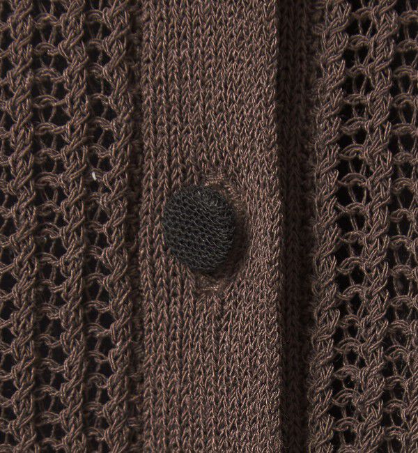 UNITED ARROWS green label relaxing「メッシュ ポロカーディガン ニット ウォッシャブル」|カーディガン|