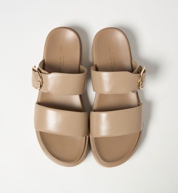 UNITED ARROWS green label relaxing「ダブルベルト プラット サンダル」|サンダル|BEIGE