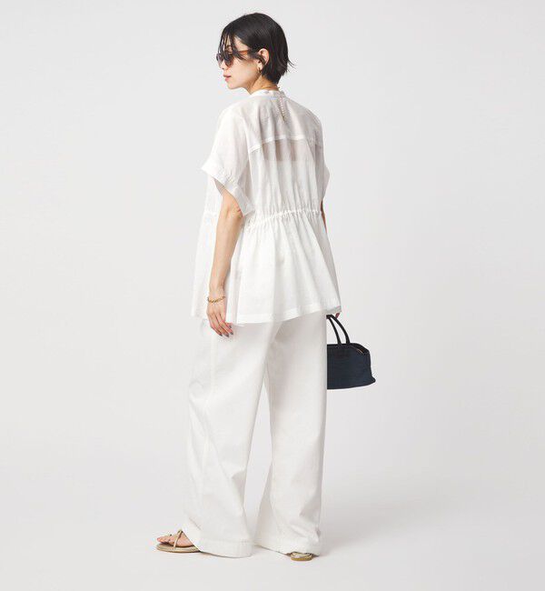 UNITED ARROWS green label relaxing「【結論シリーズ】ギャザーハイウエストブラウス［size SHORTあり］」|シャツ・ブラウス|