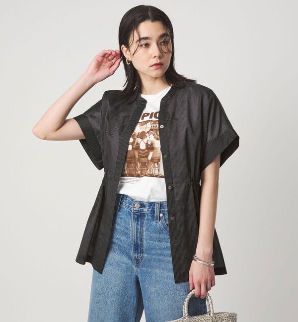 UNITED ARROWS green label relaxing「【結論シリーズ】ギャザーハイウエストブラウス［size SHORTあり］」|シャツ・ブラウス|