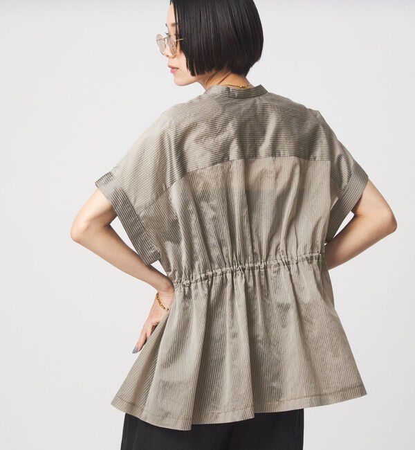 UNITED ARROWS green label relaxing「【結論シリーズ】ギャザーハイウエストブラウス［size SHORTあり］」|シャツ・ブラウス|