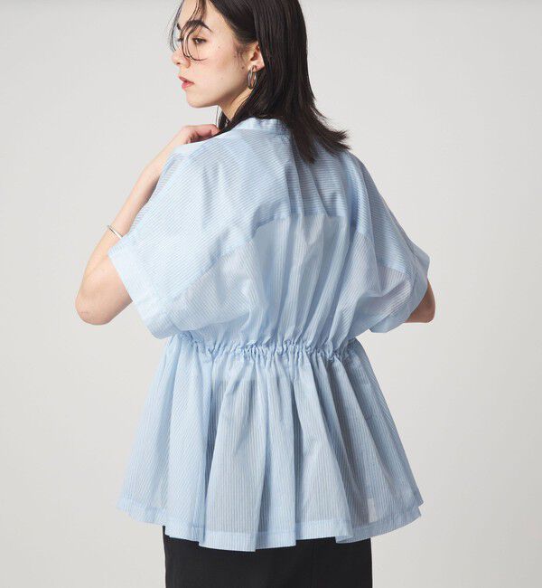 UNITED ARROWS green label relaxing「【結論シリーズ】ギャザーハイウエストブラウス［size SHORTあり］」|シャツ・ブラウス|