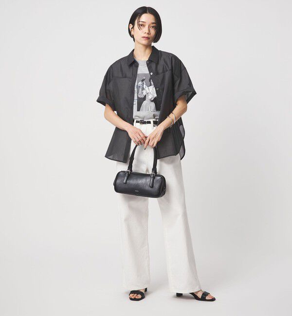 UNITED ARROWS green label relaxing「【結論シリーズ】リボンハイウエストシャツ［size SHORTあり］」|シャツ・ブラウス|