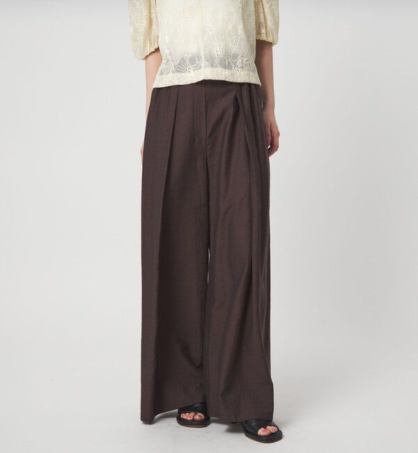 EMMEL REFINES「＜EMMEL REFINES＞EM マーブルローン イージーパンツ」|チノ|