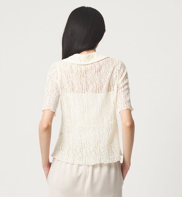 EMMEL REFINES「＜EMMEL REFINES＞カットレース リボン トップス」|Tシャツ・カットソー|