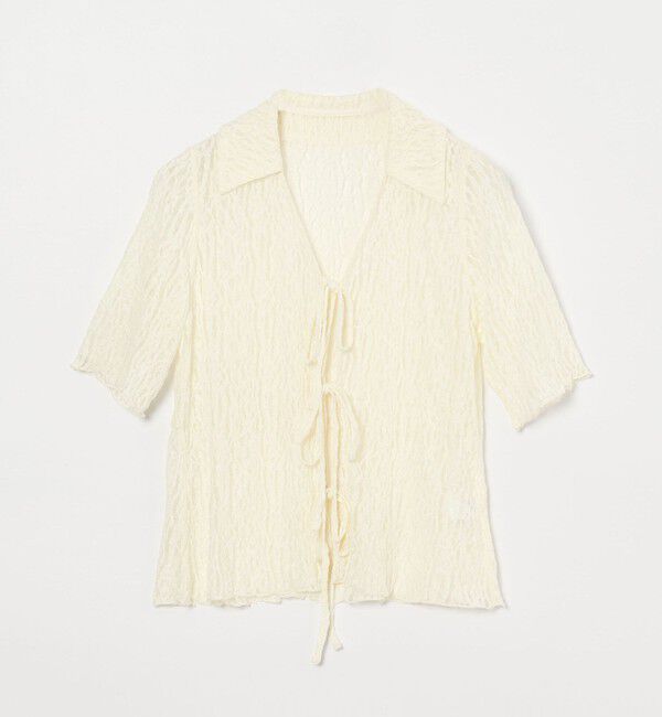 EMMEL REFINES「＜EMMEL REFINES＞カットレース リボン トップス」|Tシャツ・カットソー|