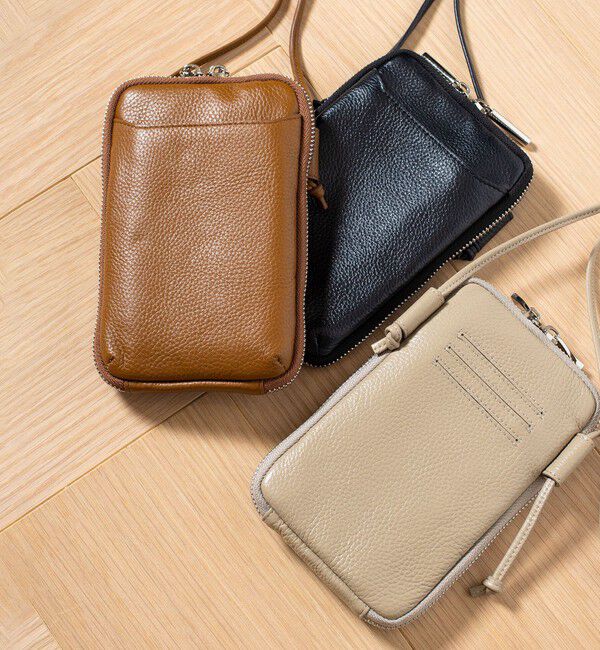 BEAUTY&YOUTH UNITED ARROWS「レザー ジップスリム ウォレットショルダー」|ショルダー・メッセンジャー|
