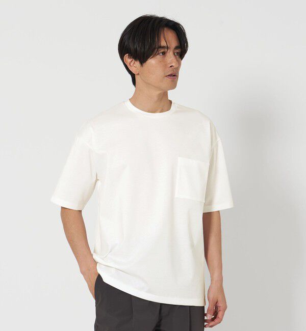 BEAUTY&YOUTH UNITED ARROWS「SRJA フォルム 1ポケット クルーネック ショートスリーブ Tシャツ」|Tシャツ・カットソー|WHITE