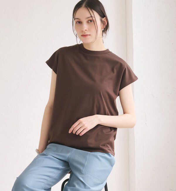 BEAUTY&YOUTH UNITED ARROWS「クルーネック フレンチスリーブ カットソー」|Tシャツ・カットソー|