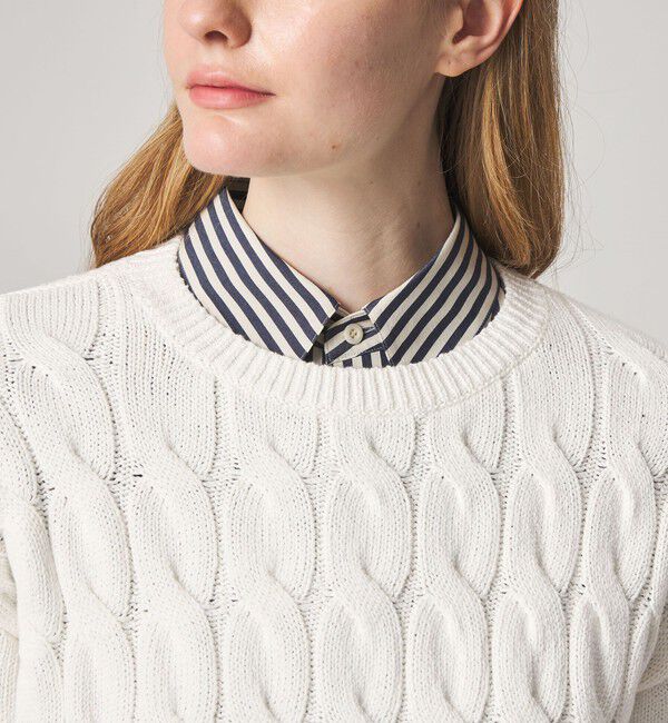 STEVEN ALAN「＜Steven Alan＞コットン ケーブル ニット」|ニット・セーター|