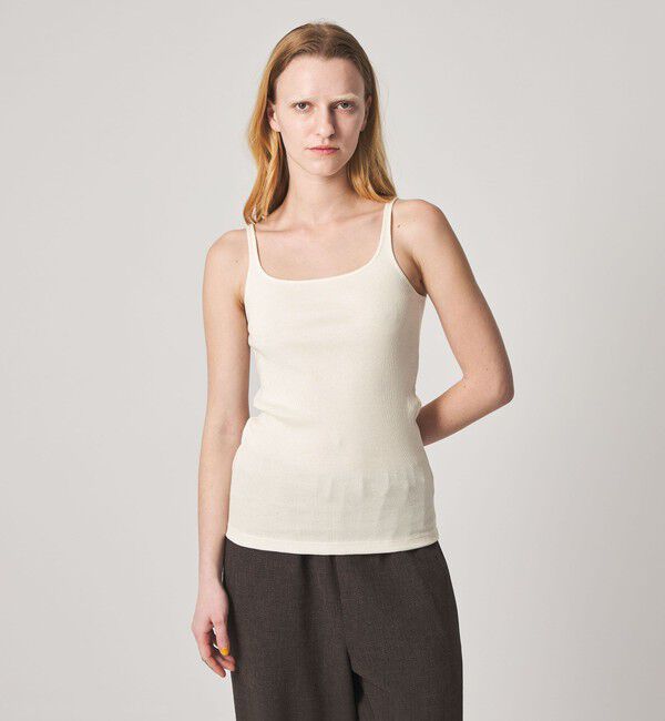 STEVEN ALAN「＜Steven Alan＞ラメ テレコ キャミタンクトップ」|Tシャツ・カットソー|OFF WHITE