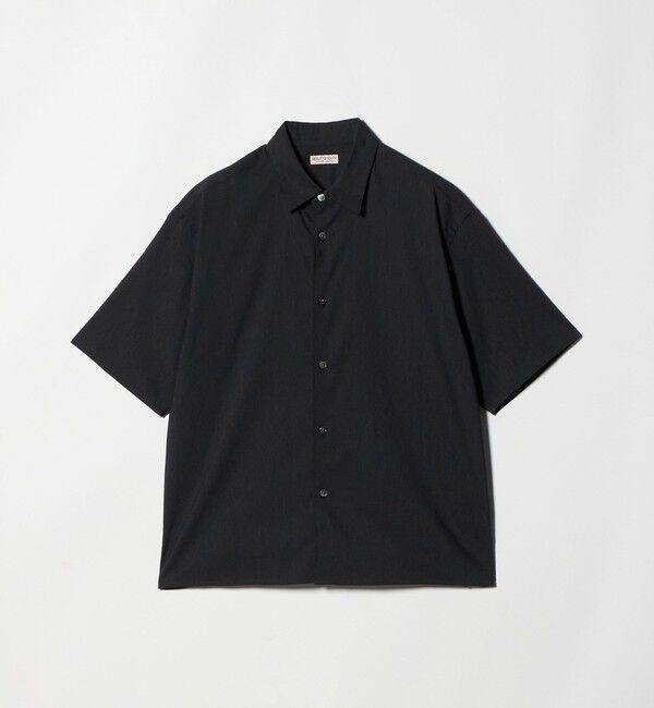 BEAUTY&YOUTH UNITED ARROWS「タンブル リネン スクエア シャツ GRANDE型」|シャツ・ブラウス|BLACK
