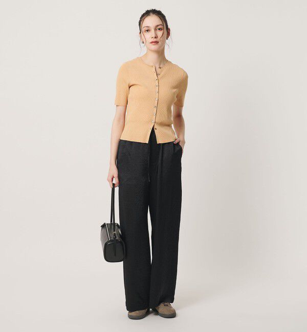 BEAUTY&YOUTH UNITED ARROWS「アセテートサテン ワイド イージーパンツ ウォッシャブル」|その他|BLACK