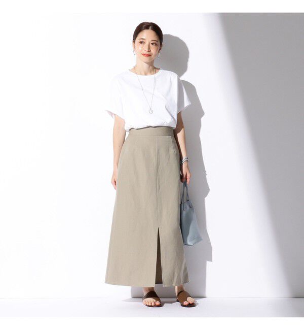 Demi-Luxe BEAMS 「ATON / スビンコットン キャップスリーブ Tシャツ」|Tシャツ・カットソー|