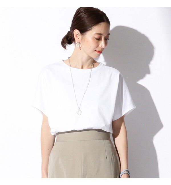 Demi-Luxe BEAMS 「ATON / スビンコットン キャップスリーブ Tシャツ」|Tシャツ・カットソー|