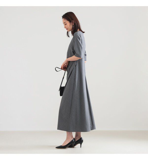 Demi-Luxe BEAMS 「アシンメトリー タック バイアス ワンピース」|ワンピース|